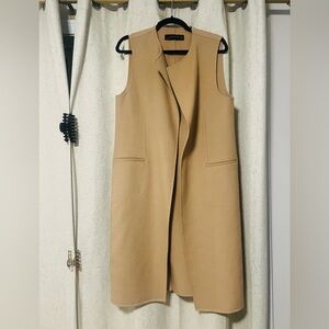 Zara Tan long Sleeveless vest